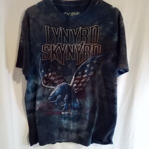 Lynyrd Skynyrd liquid blue Tie Die short sleeve graphic T-shirt.. Excellent Cond